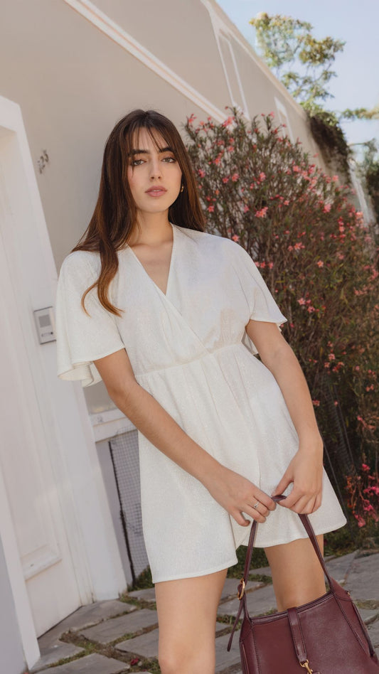 Vestido Brillos Perla