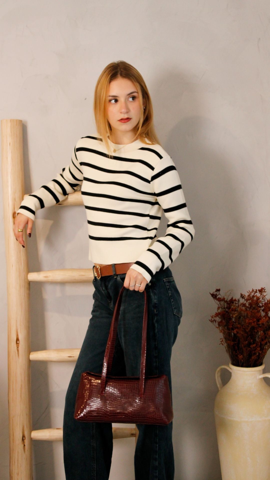 Sweater Tejido Clasico a Rayas