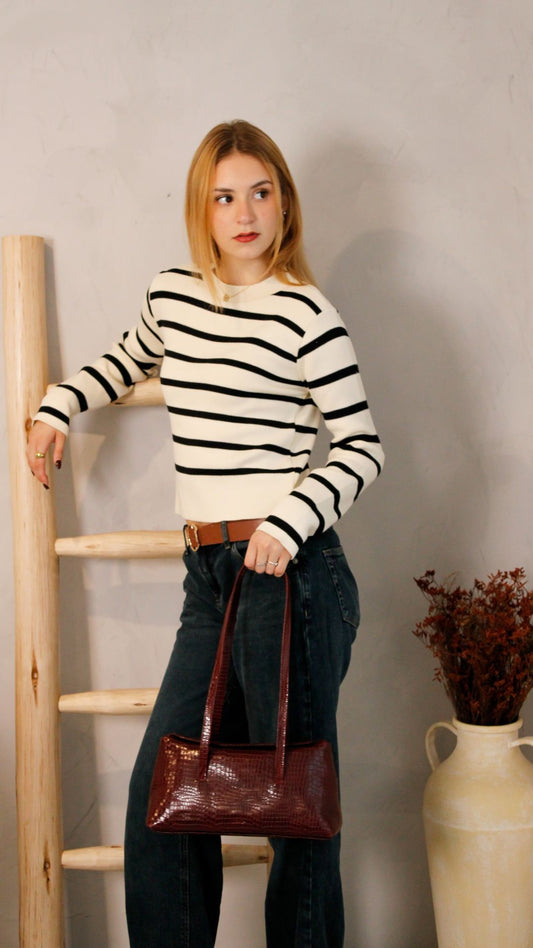 Sweater Tejido Clasico a Rayas