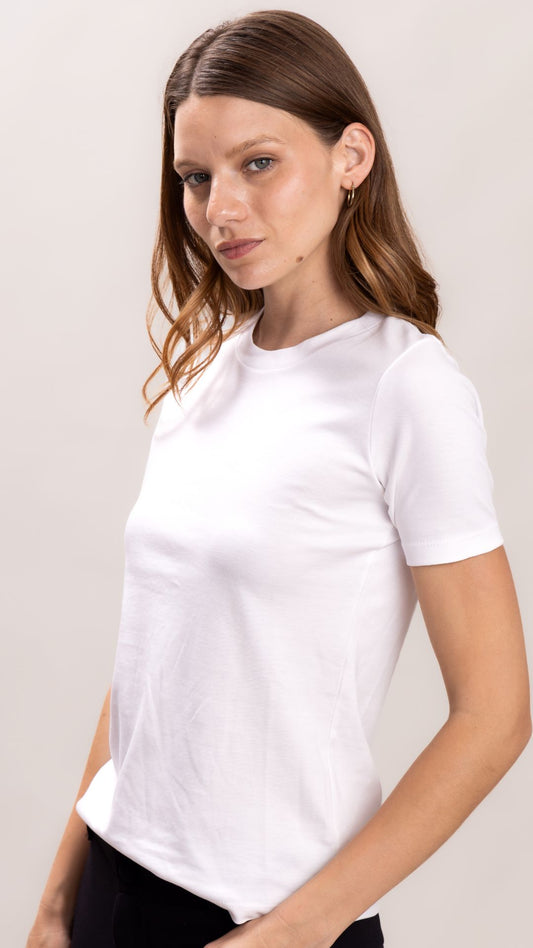 Camiseta Clásica Blanca - Pima