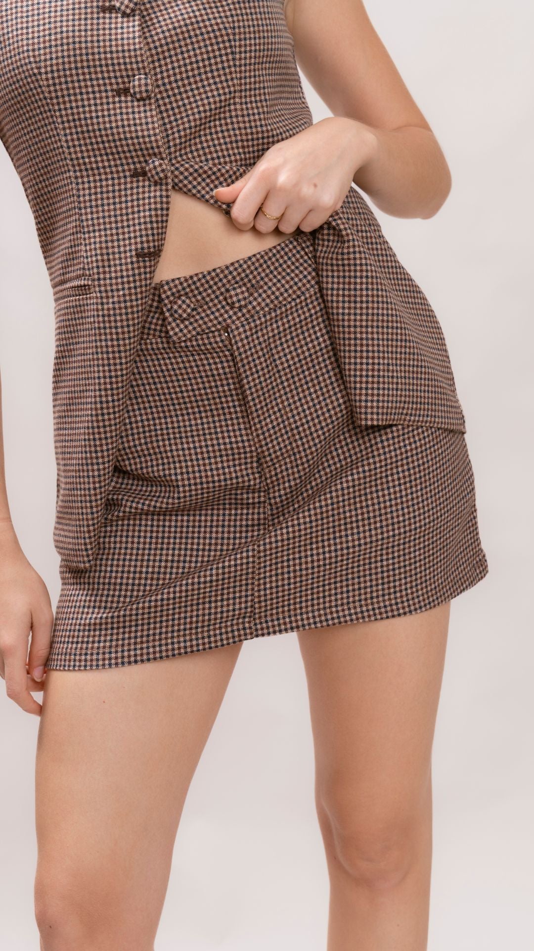 Falda Short sastre cuadros toffe