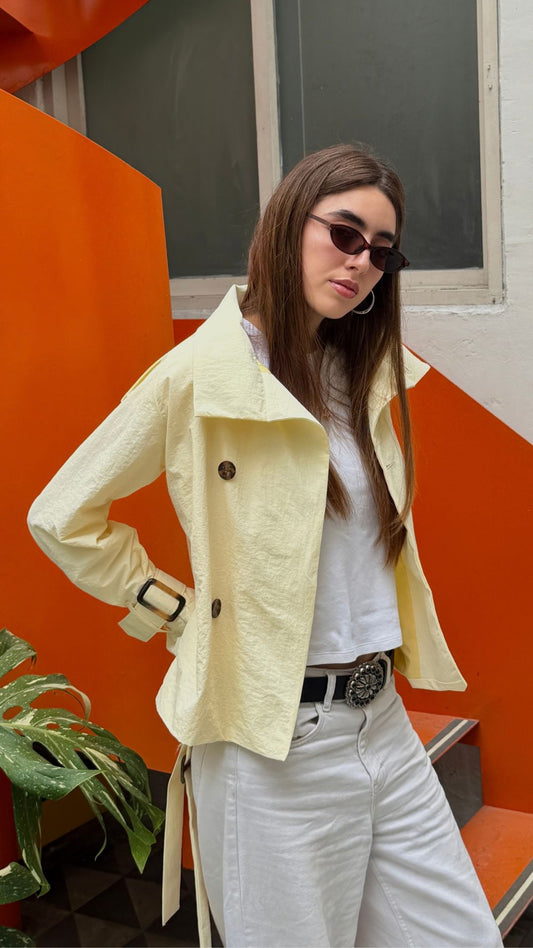 Preventa Trench Coat Amarillo bebe