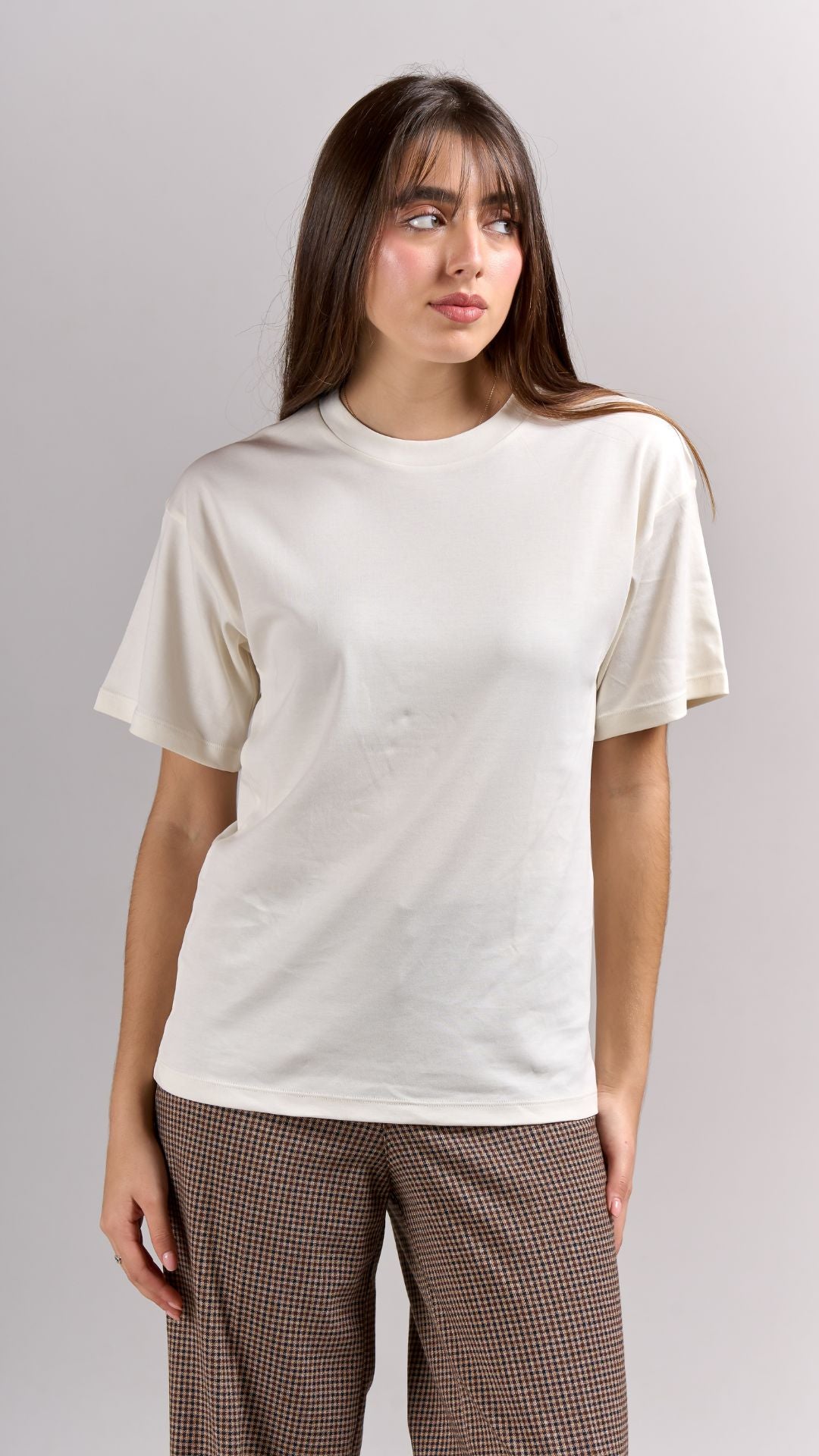 Camiseta Semi Oversize Pima - Ivory