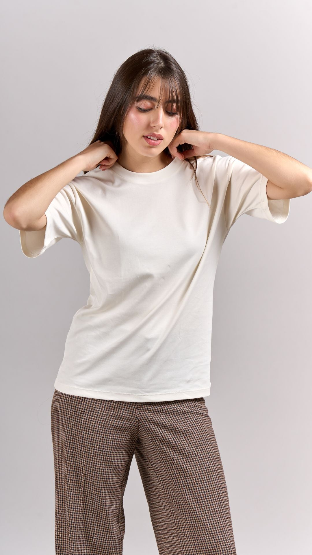 Camiseta Semi Oversize Pima - Ivory