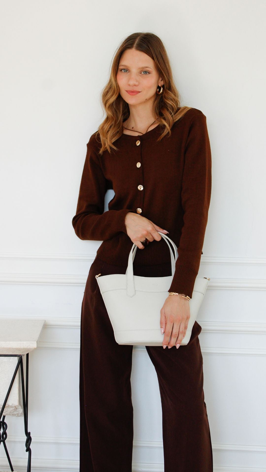 Cardigan Tejido Chocolate