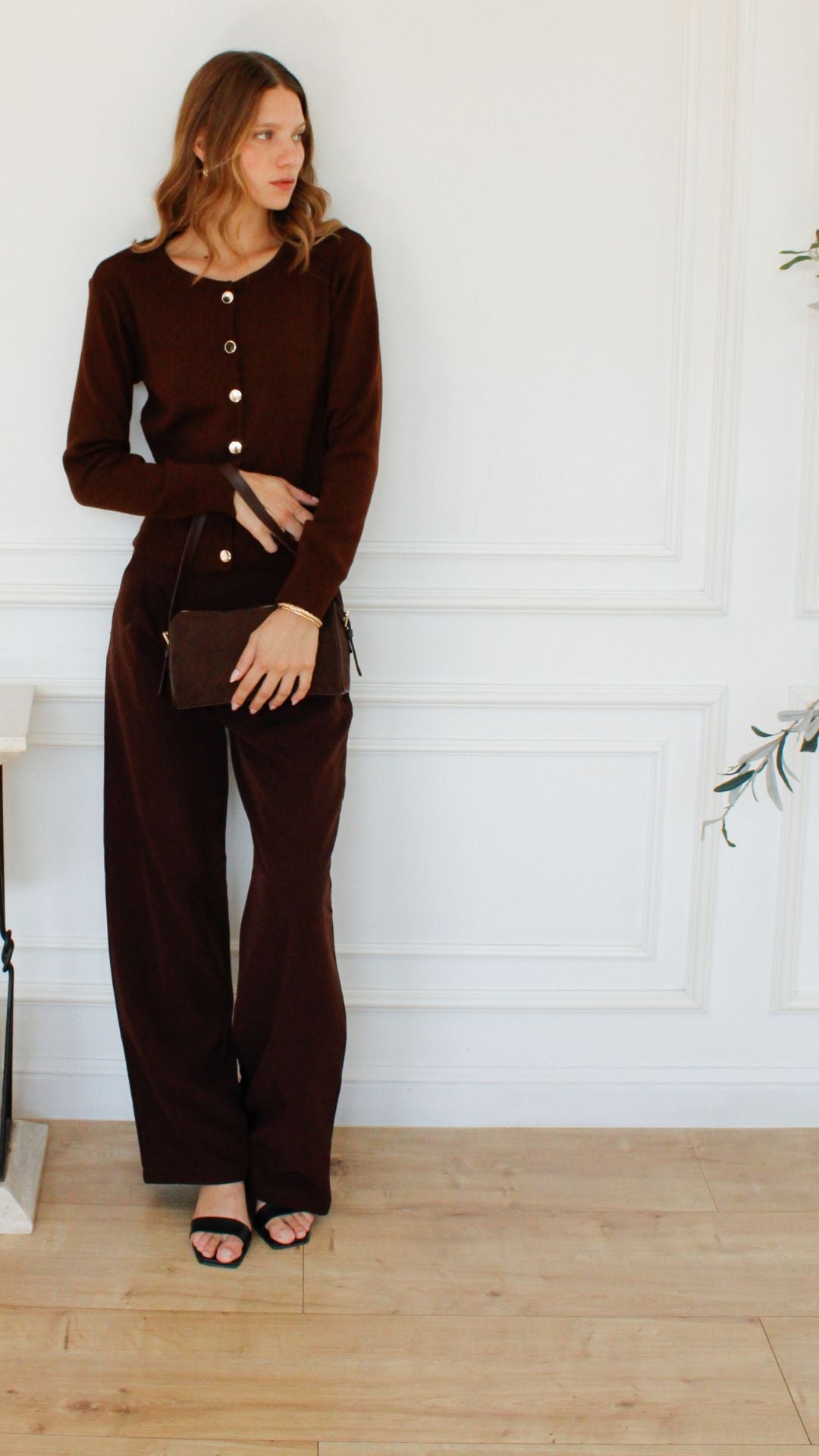 Cardigan Tejido Chocolate