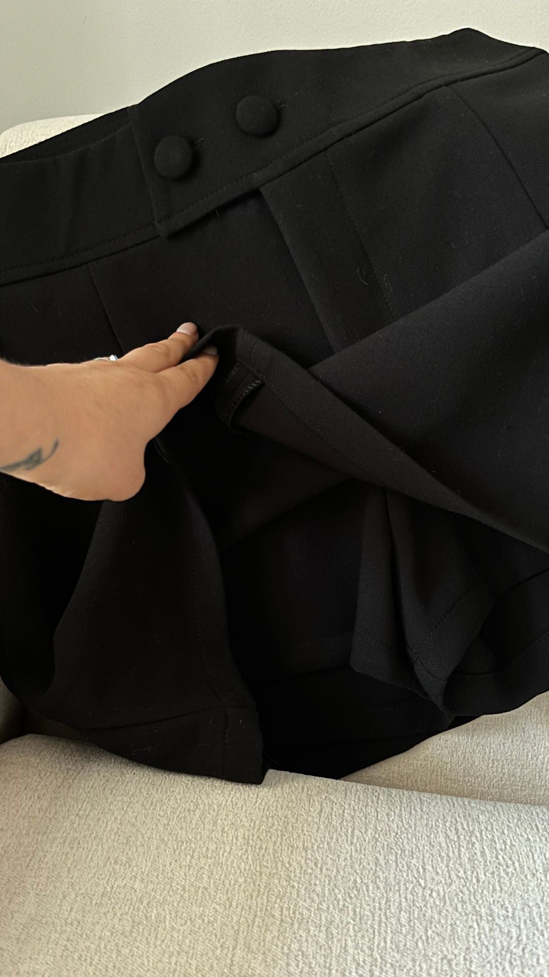 Falda Short sastre Negro