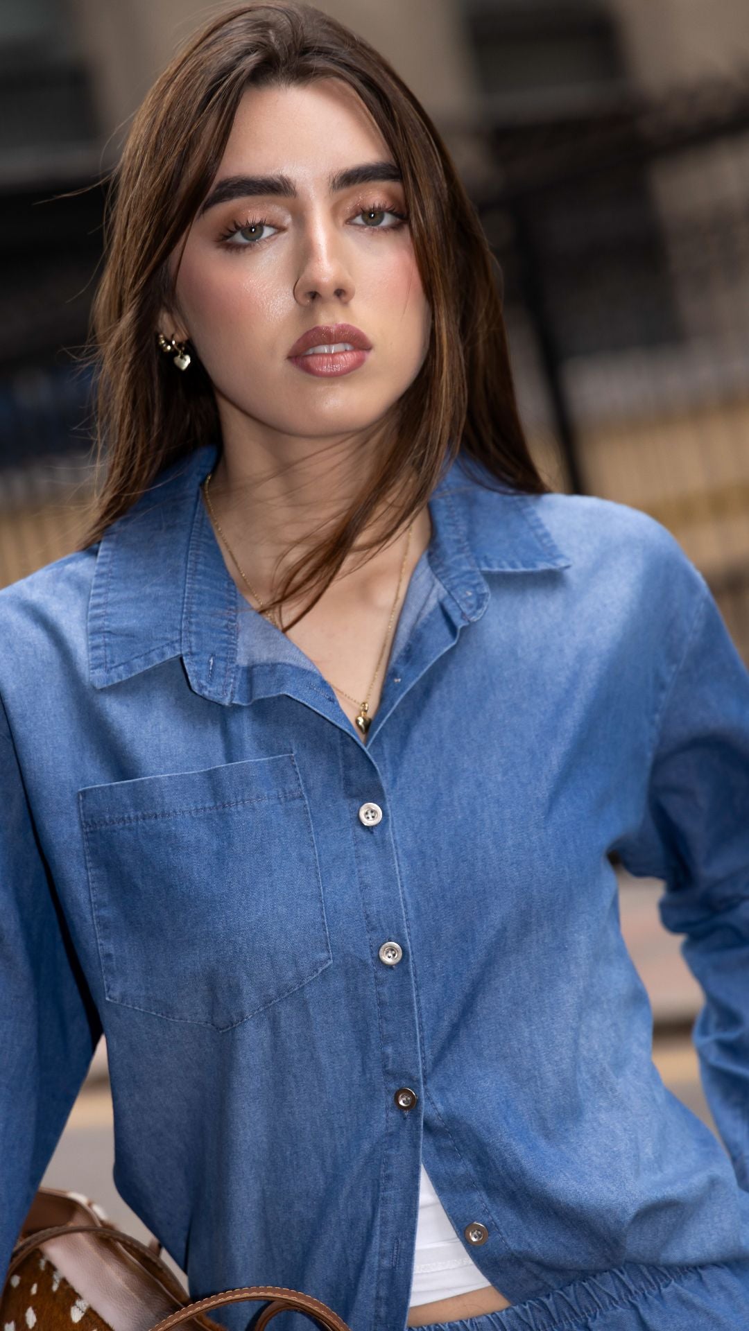 Preventa Camisa Denim - Azure