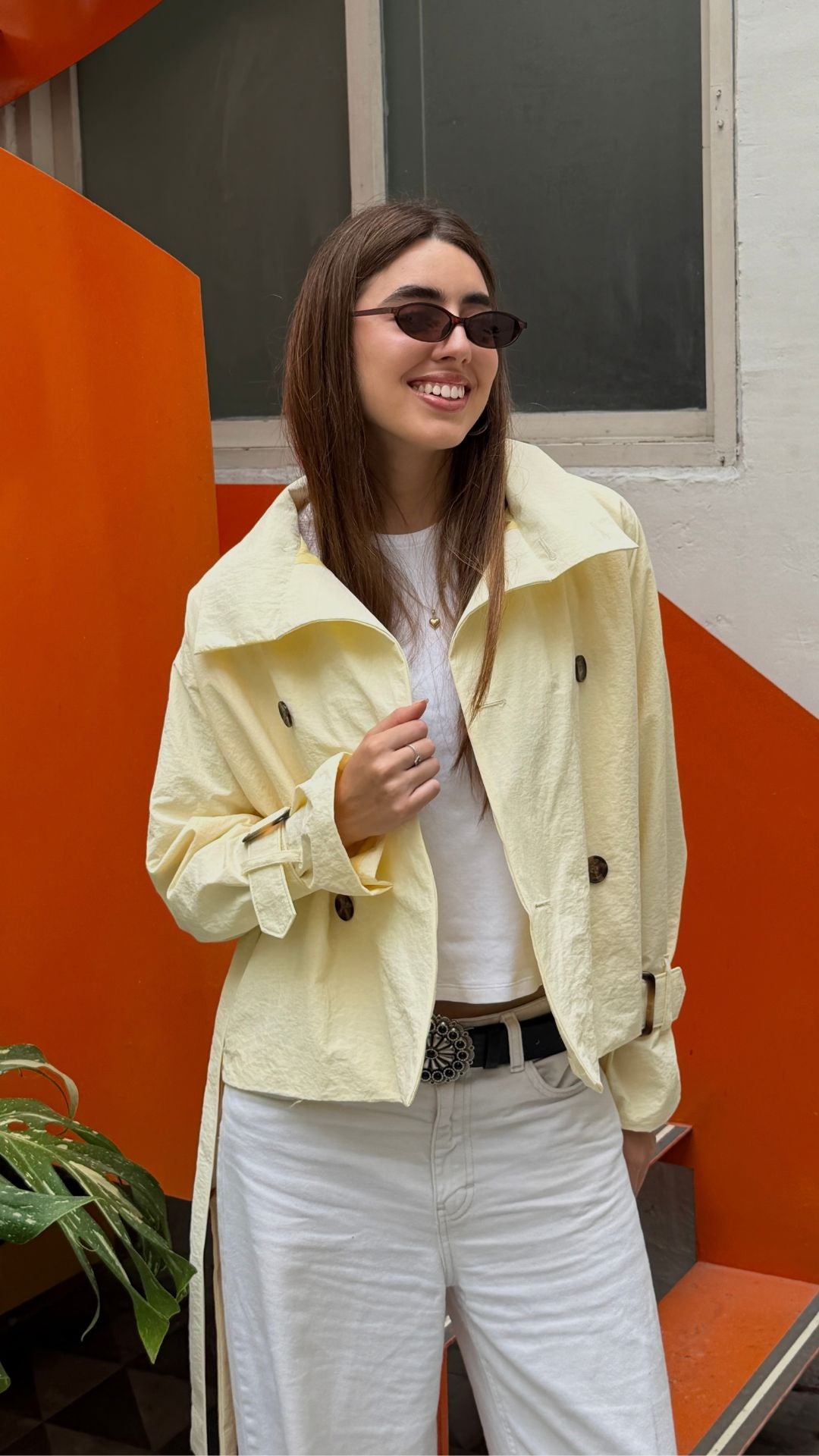 Preventa Trench Coat Amarillo bebe