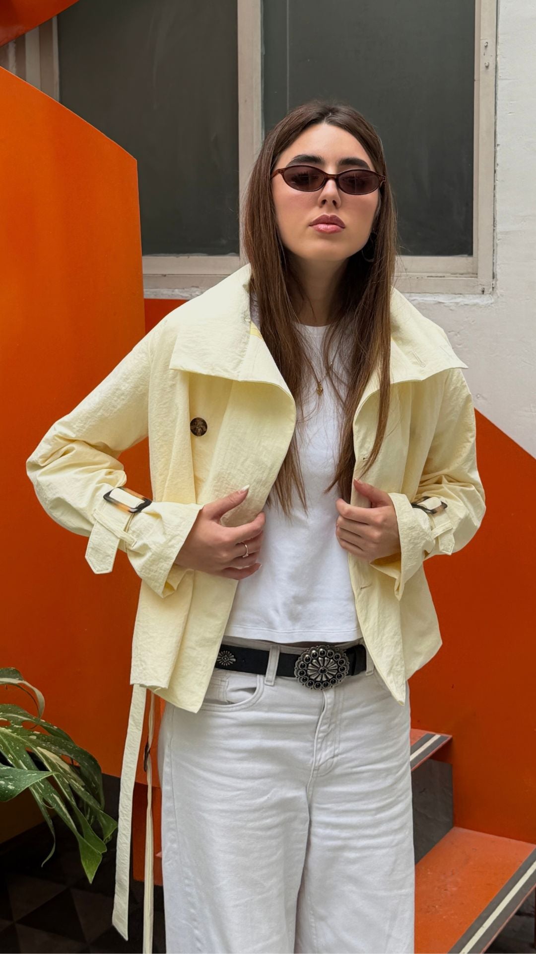 Preventa Trench Coat Amarillo bebe
