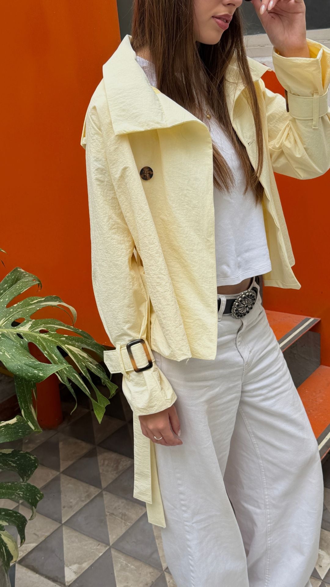 Preventa Trench Coat Amarillo bebe