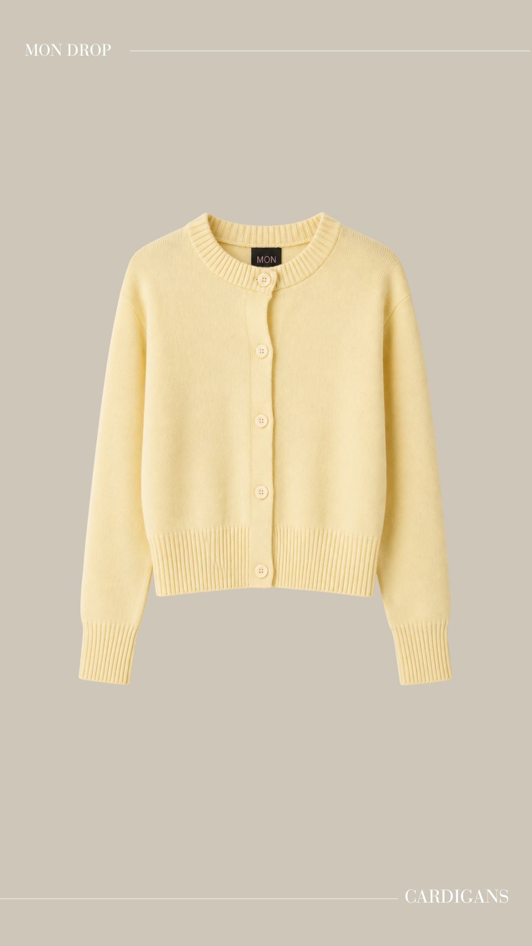 Cardigan Amarillo Mantequilla Tejido