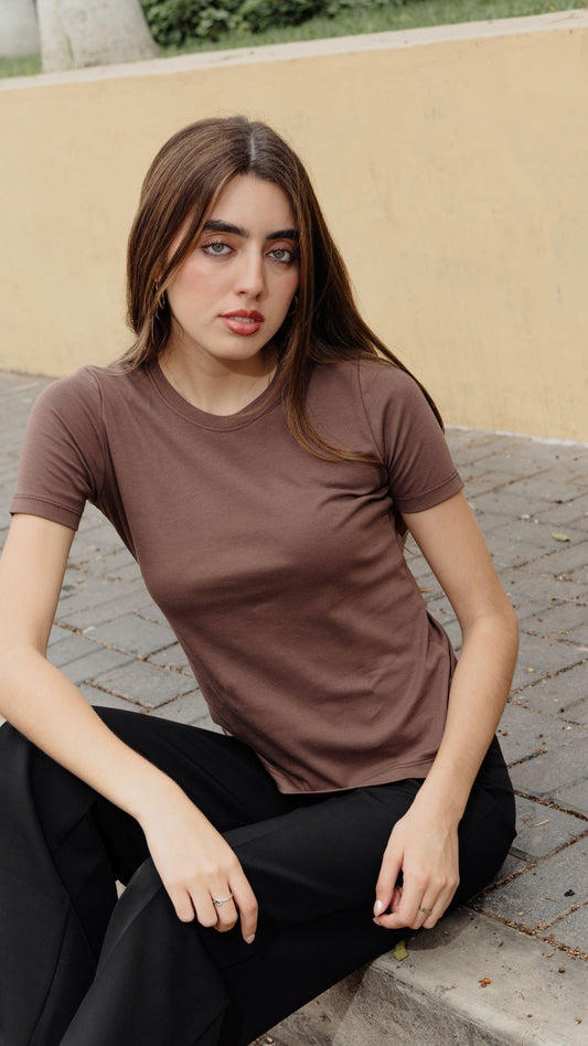 Classic Fit T-shirt Toffe -  Gamuza Pima