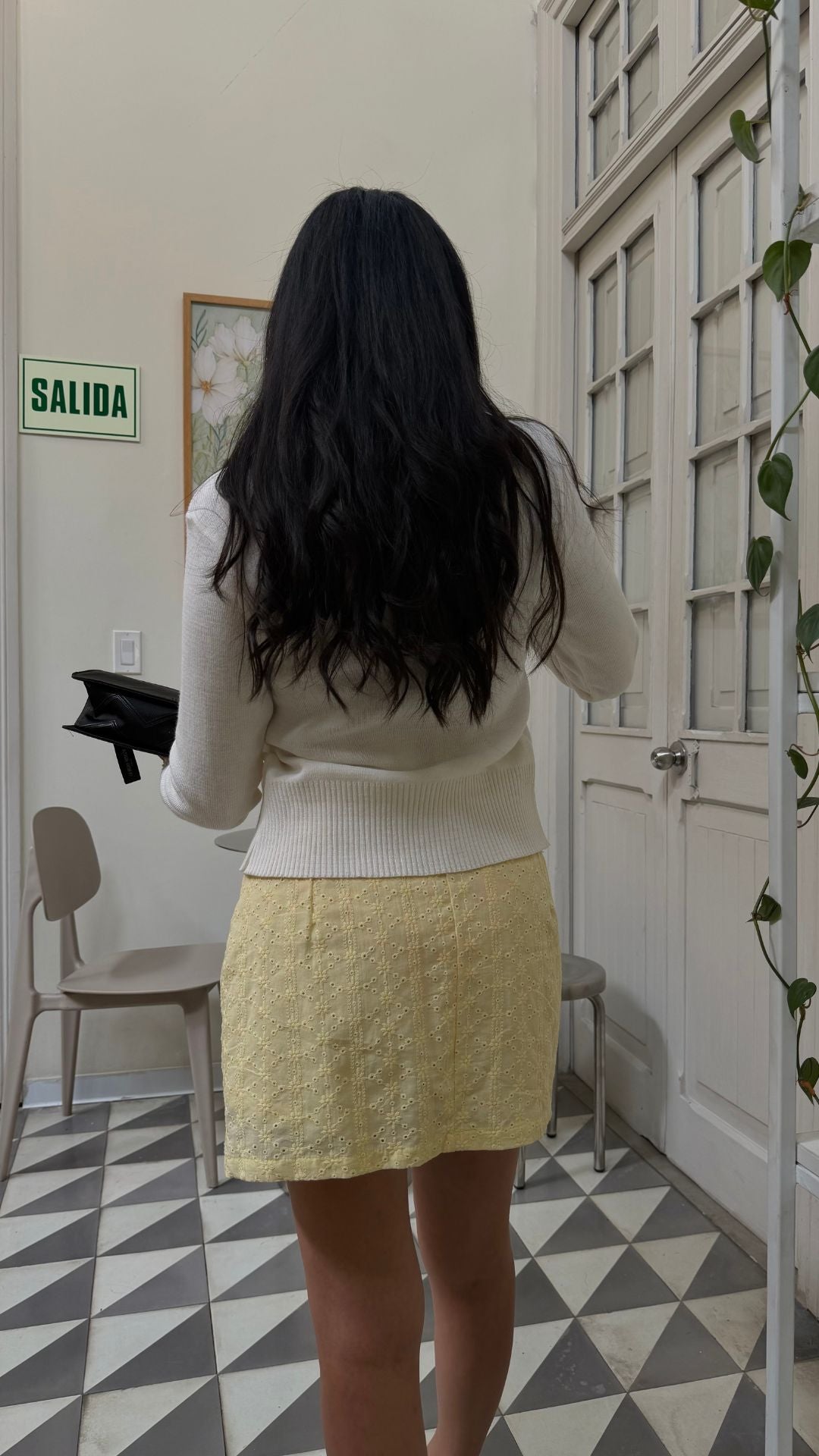 Falda Short Broderi - Butter Yellow