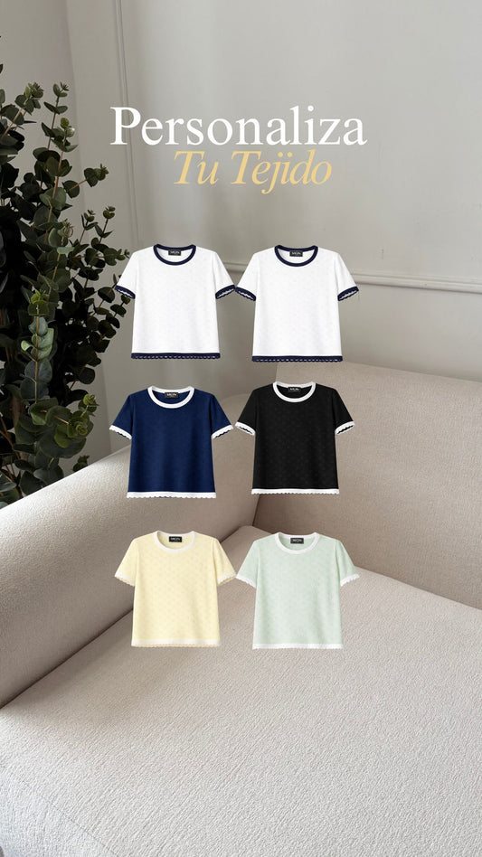 Preventa Blusa tejida de punto calado