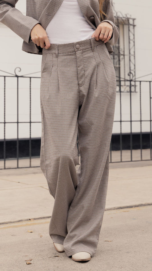 Pantalon Sastre Lily – Moka Check