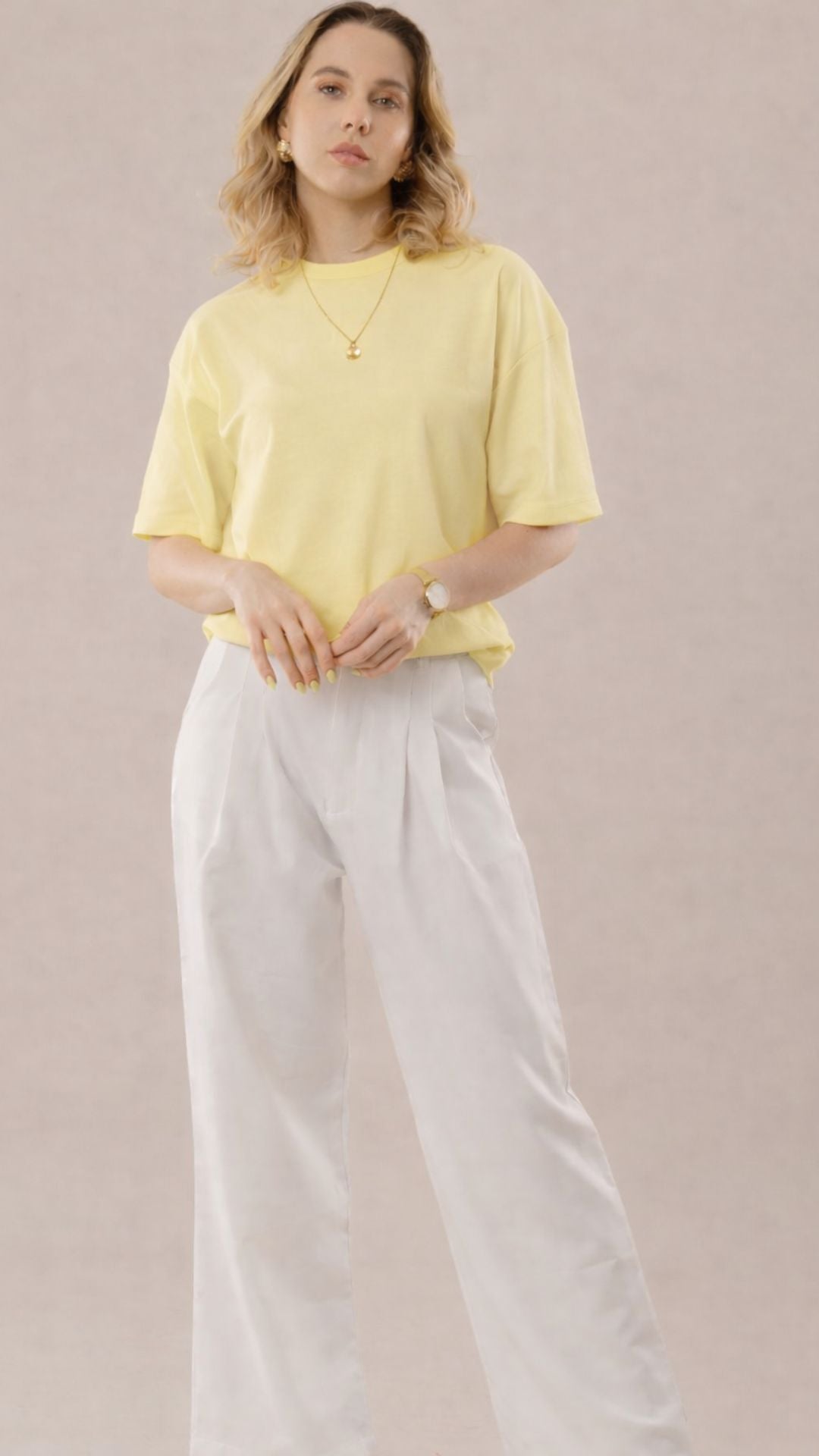 Relaxed Fit Butter Yellow- Pima cotton