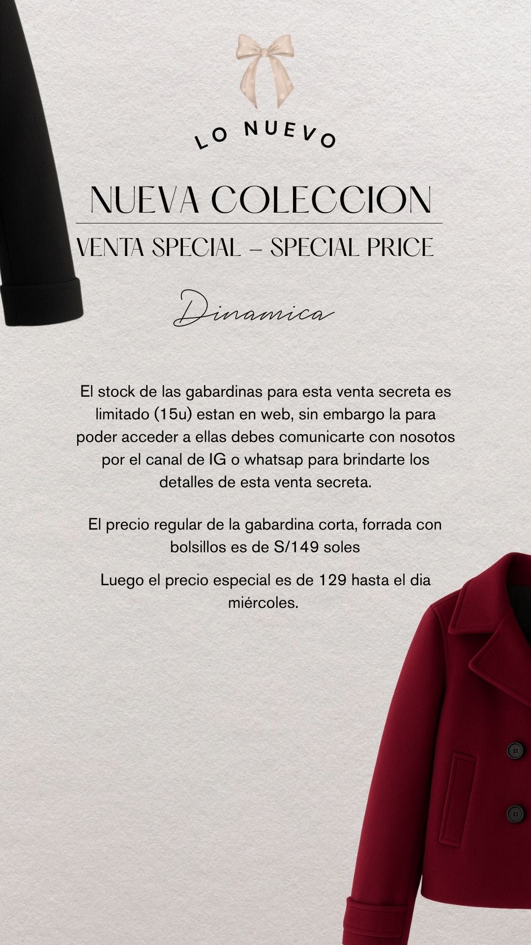 VENTA SECRETA - GABARDINAS