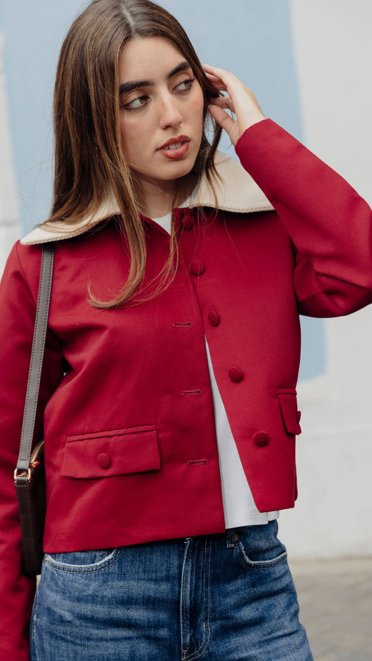 Harper Jacket Drill Burgundy Ed. Final